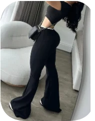 Women's Sexy Slim Set Fashion Short Sleeve Square Collar T Shirt Tops+High Waist Long Pants 2 Piece Sets For Female Streetwear