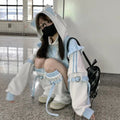 Autumn Winter Japanese Sweet Y2K Clothing Hoodie Women Kawaii Vintage Coat Female Patchwork Korea Style Chic Cardigan Outfits