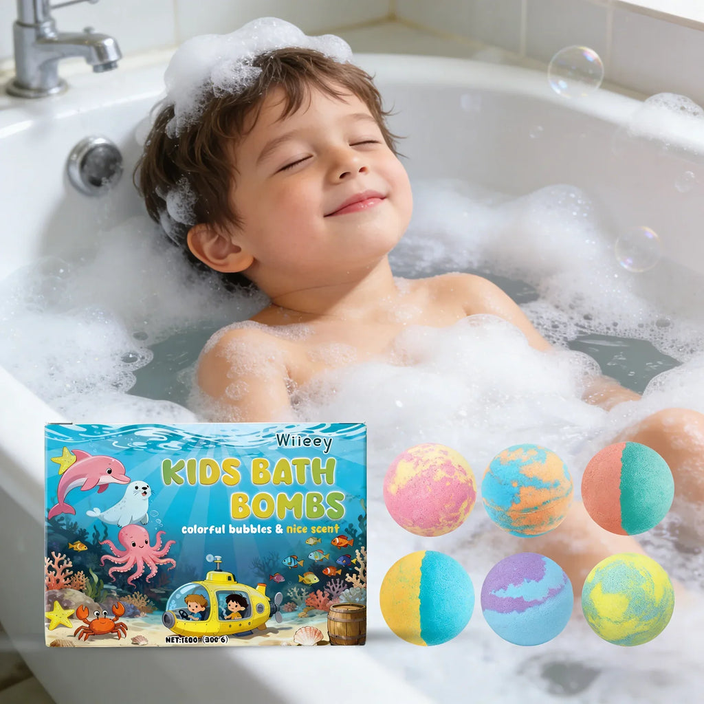 Bath Bombs for Kids Gentle Cleansing Skin Moisturizing Relax Body Exfoliating Relieve Stress Anxiety Fragrance Bubble Bath Ball