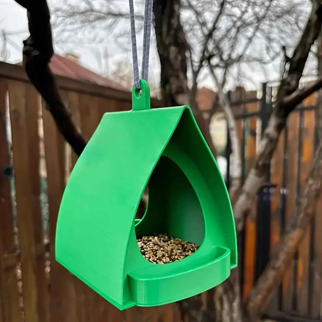 House Bird Feeder Open Design Station Hut Shape Hangable Mounted Small Hummingbird Feeder for Outside Garden Winter Balcony