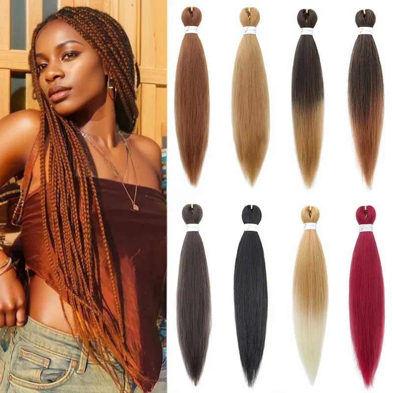 20 Inch Pre Stretched Braiding Hair | Yaki Straight Ombre EZ Braid for Black Women
