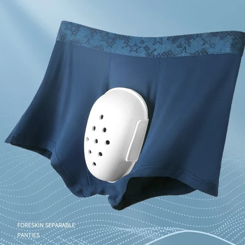 Post-circumcision underwear for adult men. Special protective cover for preventing friction after circumcision surgery.