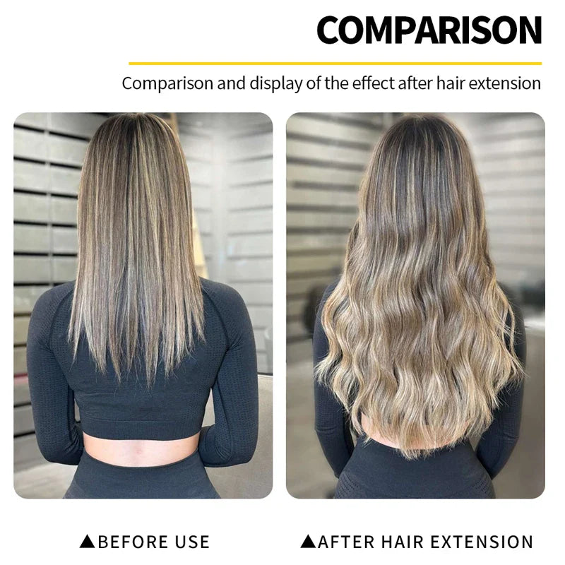 Wikytina Professional Hair Extensions Kit With UV Light V Light Tools