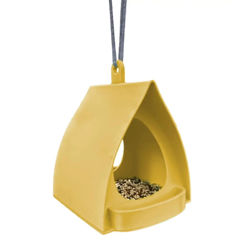 House Bird Feeder Open Design Decorative Station Hut Shape Hangable Mounted Small Hummingbird Feeder for Outside Garden Winter