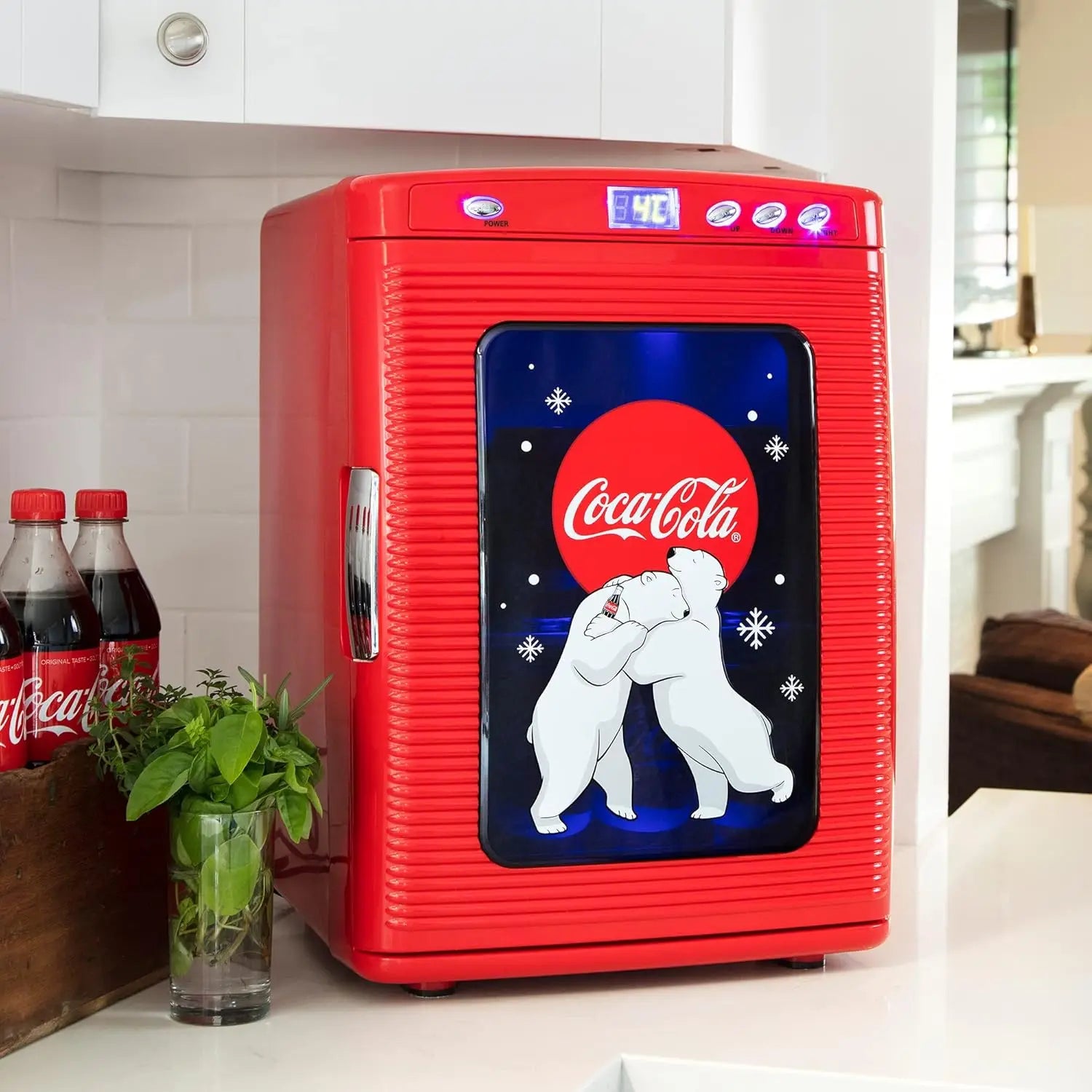 Portable Table Top Beverage Cooler Mini Fridge Holds 28 Cans