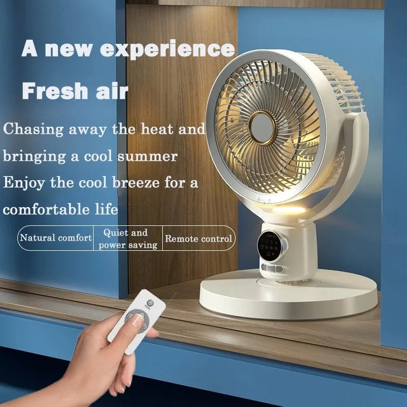 Balashov USB Rechargeable Floor Fan Silent Turbine Air Circulation