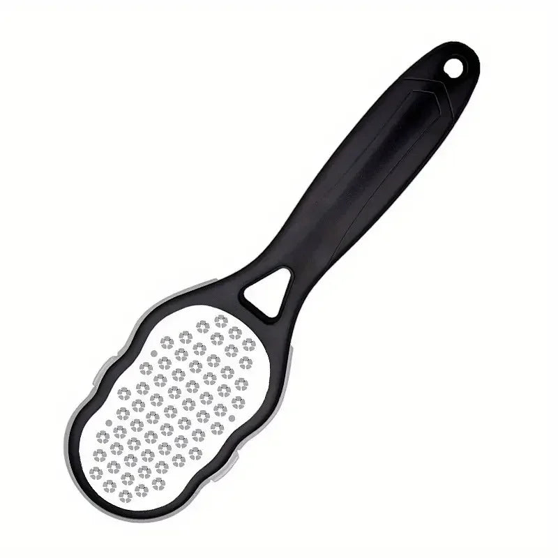 Stainless Steel Foot File - Anti-Splash Ergonomic File with Coarse/Fine Grit, Durable for Home Pedicure & Holiday Gift