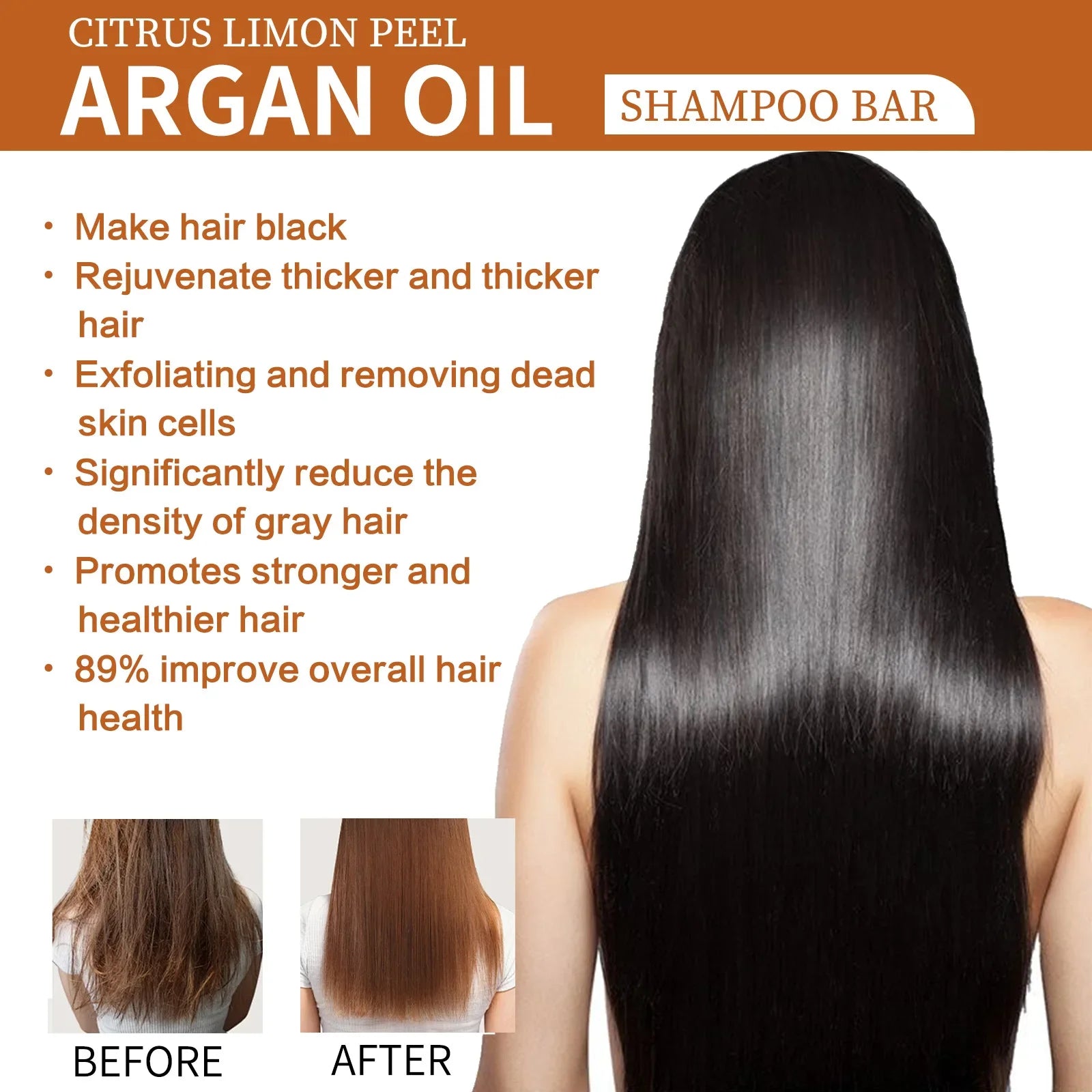 Argan Oil Shampoo Soap Bar Anti Hair Loss Repair Damaged Frizz Argan Oil Scalp Treatment Hair Care for Hair-Gentle Moisturizing