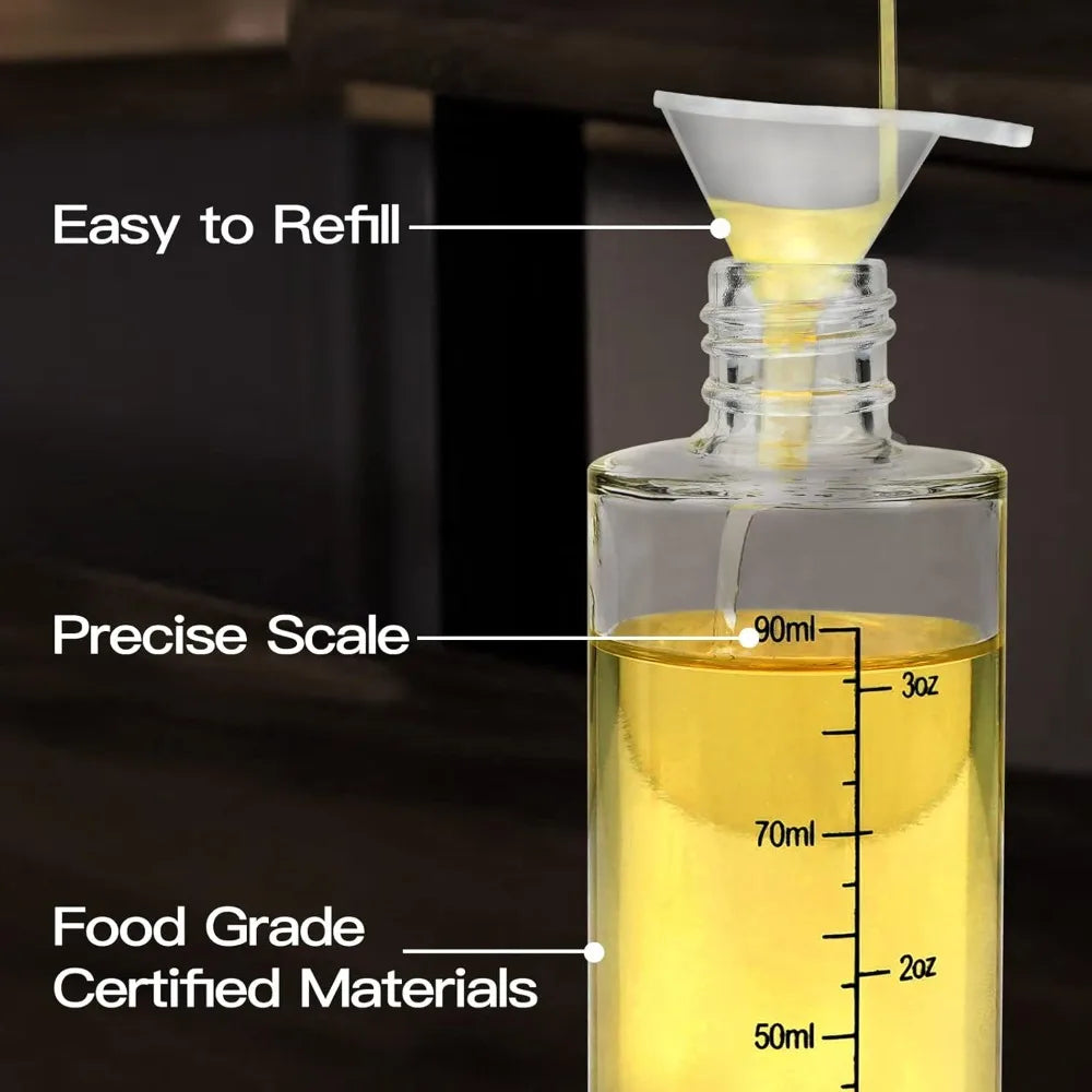 Oil Sprayer For Cooking 2-Pack Refillable Olive Oil Mister With Scale