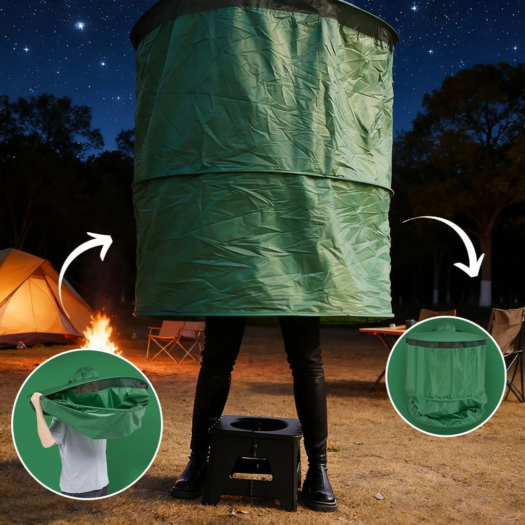 Camping Toilet Tent Portable Compact Foldable Privacy Shelter with Carry Bag