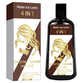 4-in-1 Chestnut Brown Hair Dye Shampoo for Long-Lasting Color & Natural Instant Gray Coverage, Ginger & Ginseng Enriched.