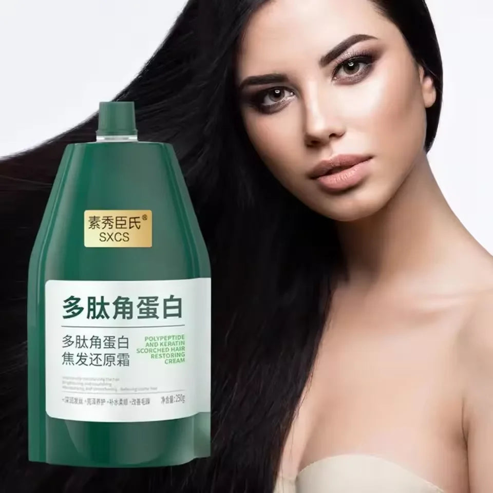 250g Polypeptide Keratin Deep Conditioner Hair Mask Keratin Hair Restoring Cream Dry Damaged Hair Treatment Burnt Hairs Restore
