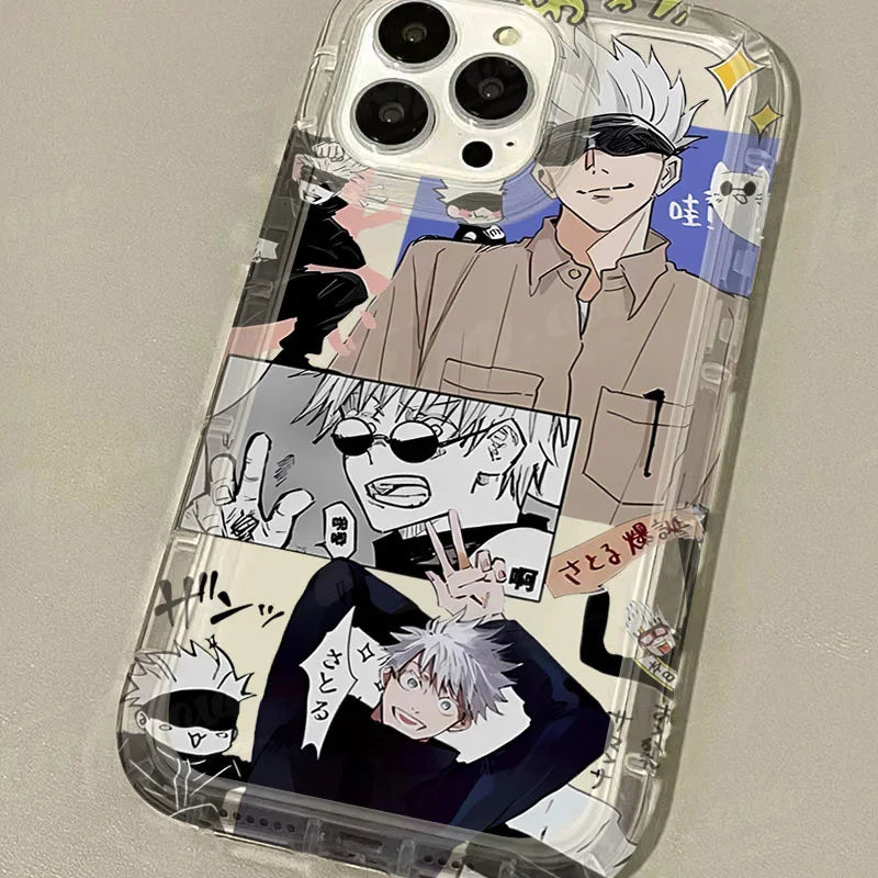 Silicone Protective Phone Case for iPhone 15 14 13 12 11 Pro Max XR XS X 8 7 6 6S Plus SE 2020 Jujutsu Kaisen Gojo Satoru Cover