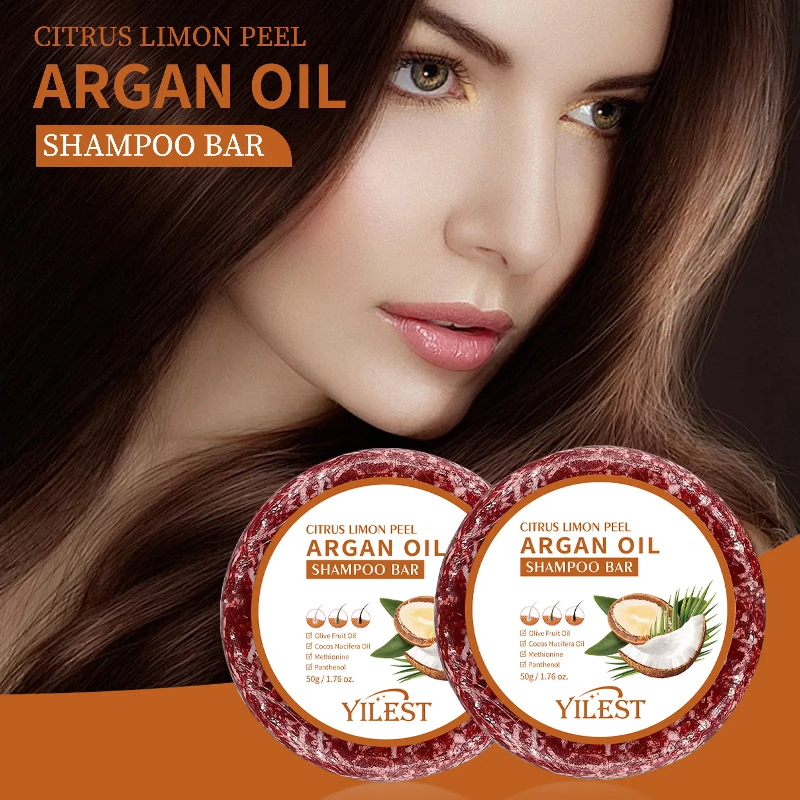 Argan Oil Shampoo Soap Bar Anti Hair Loss Repair Damaged Frizz Argan Oil Scalp Treatment Hair Care for Hair-Gentle Moisturizing