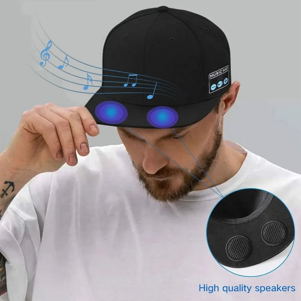 Bluetooth speaker baseball cap, outdoor sports cap with high-definition stereo hidden speaker and built-in microphone