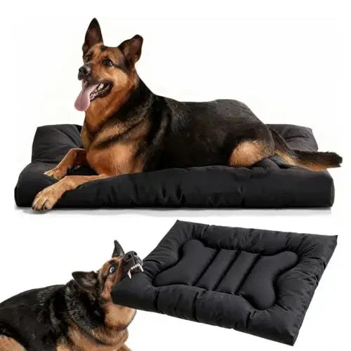 Chew Proof Anti Dog Bed For Medium Large Dogs Waterproof Washable Durable Dog Crate Pad Non Slip Sturdy Kennel Sleeping Pet Mat