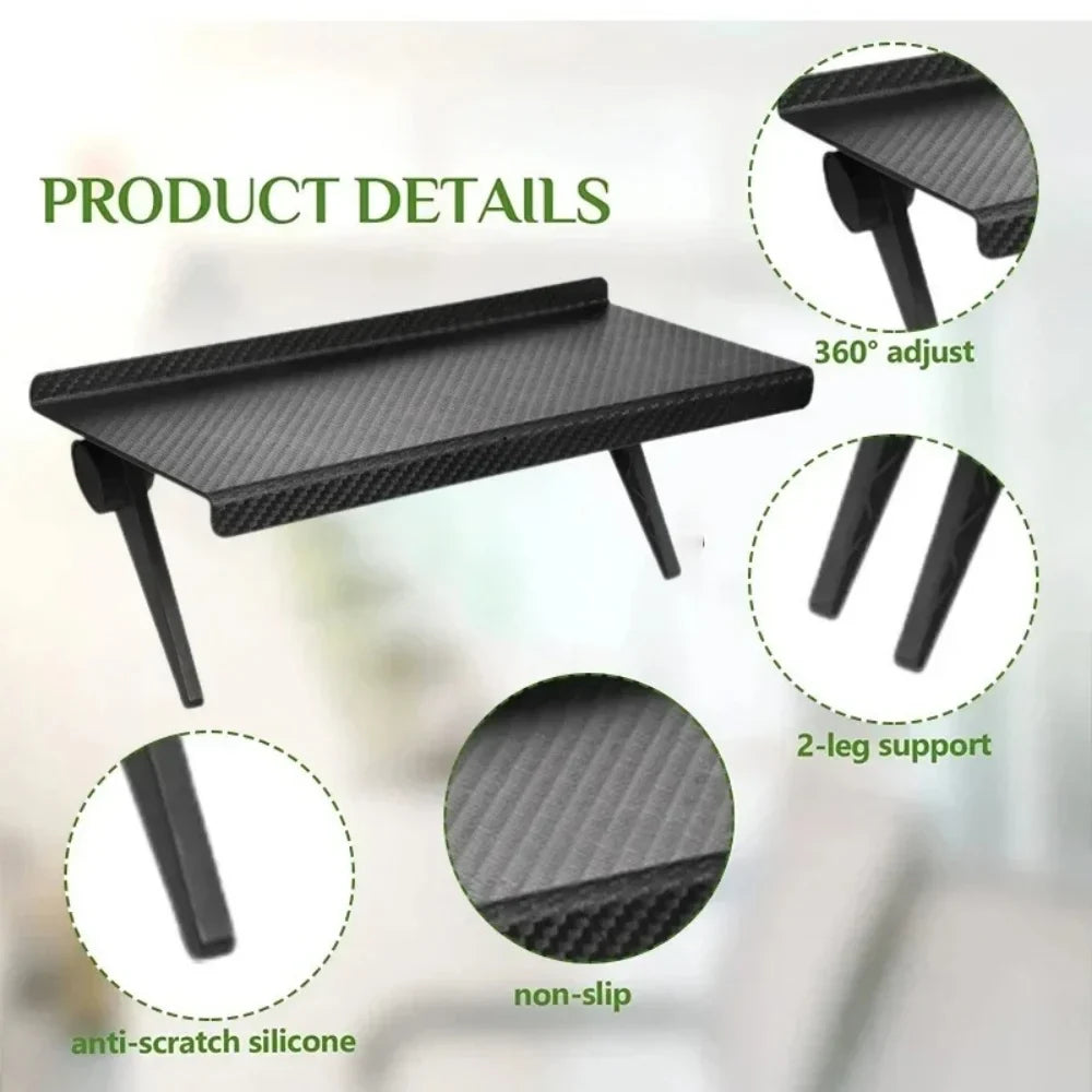 Adjustable TV Screen Top Storage Rack Computer Monitor Desktop Shelf for Wireless Router Set Top Box Media Box Home Organizer