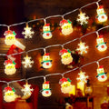 Christmas Lights String Santa Claus Snowman Battery-operated Garland LED Christmas Decorative Light Party New Year's Decor