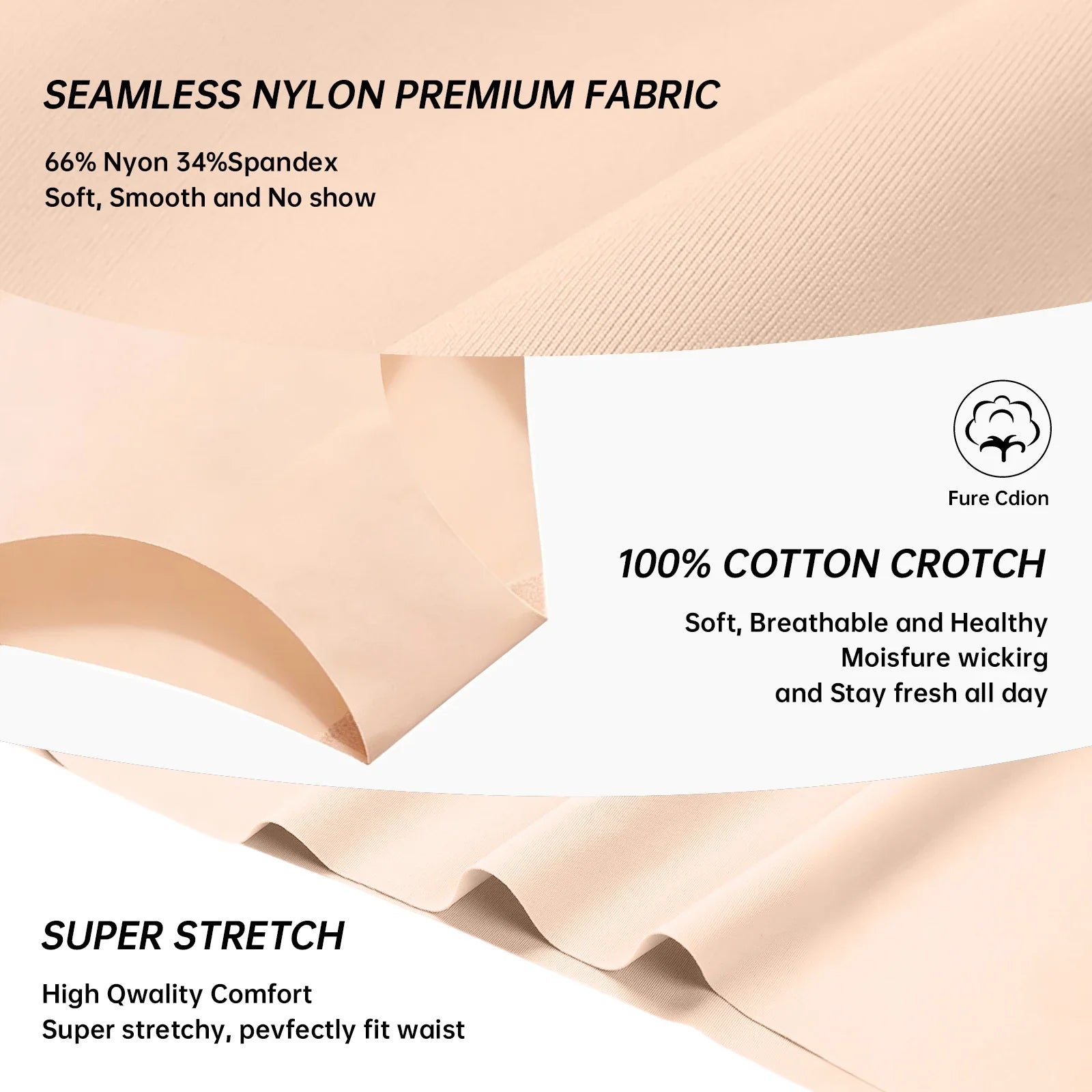 Women Sexy Panties Lingerie  High Waist Seamless Underwear Breathable Comfort Briefs S-2XL Thong