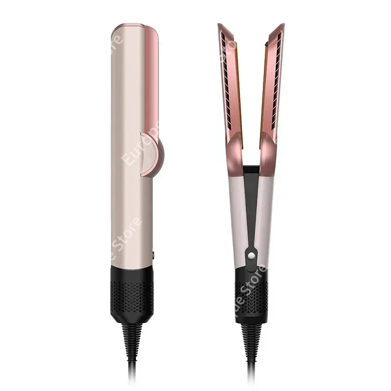 2-in-1 Hair Straightener and Dryer Combo - Negative Ion Heating Flat Iron for Quick Drying Long - Lasting Hair Styling Salon