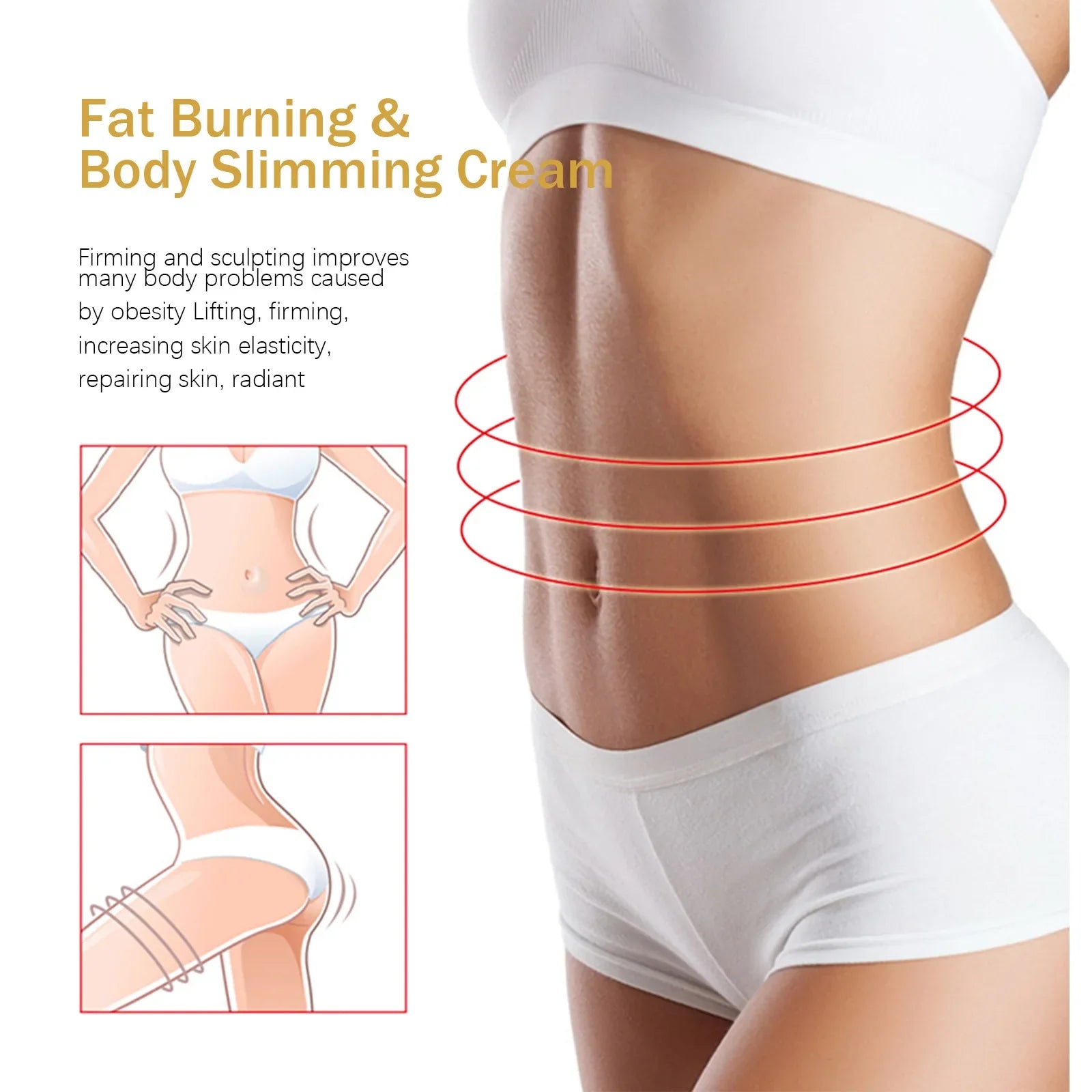 EELHOE Body Firmiing Cream Full Sculpting Anti Cellulite Belly Lasting Tightening Cream Nourishing Body Oil Massaging Cream 30g