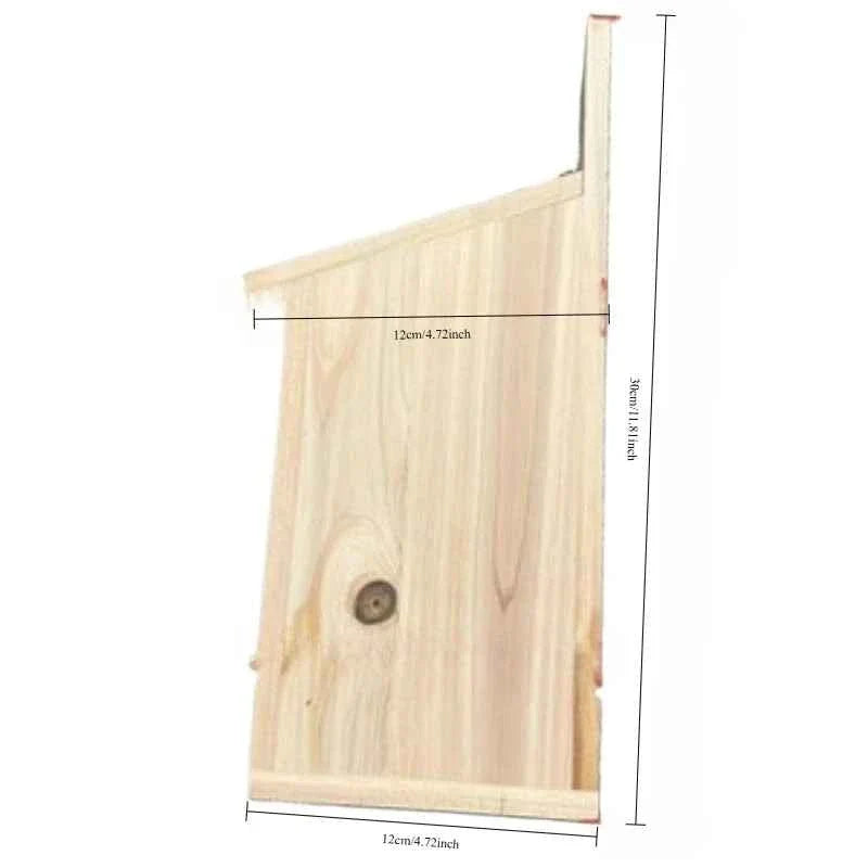 Outdoor Wooden Bird House Nest, Natural Wood Bird Breeding Box, Garden Decor, Toys and Gifts for Kids to Observe Birds