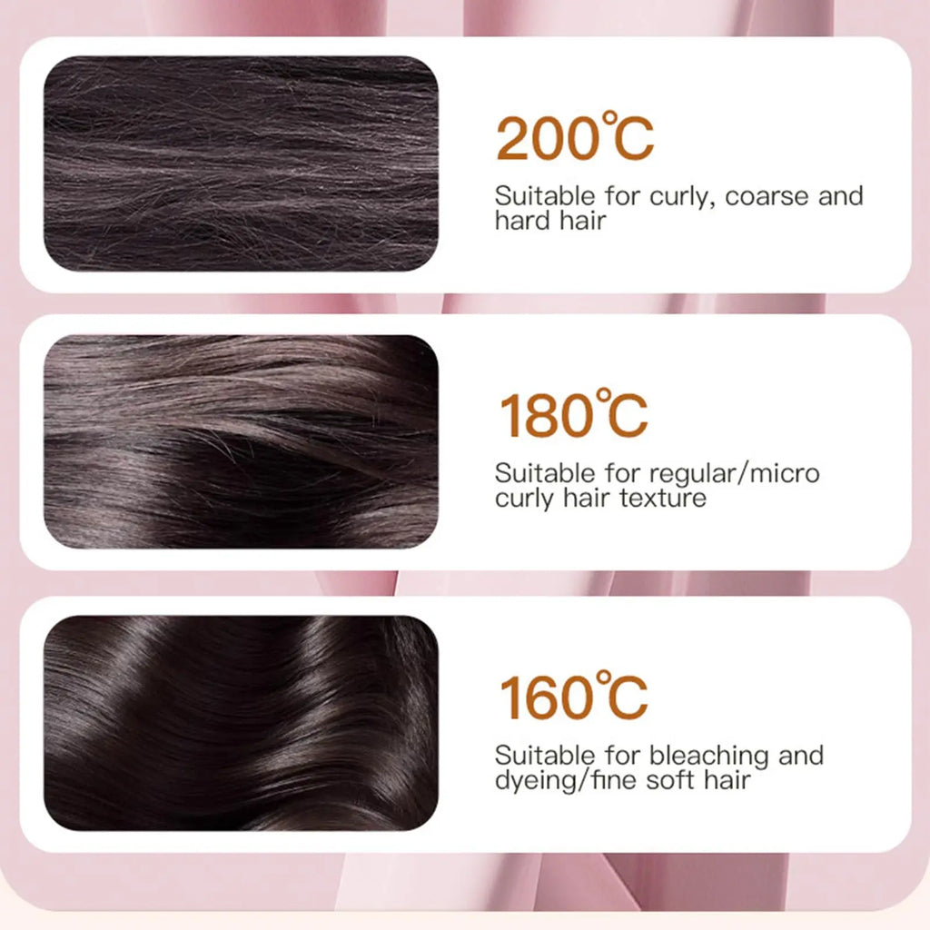 Capsule Hair Straightener & Styler Mini Cordless Hair Straightener Comb Portable Heat Hair Brush for Travel USB Rechargeable