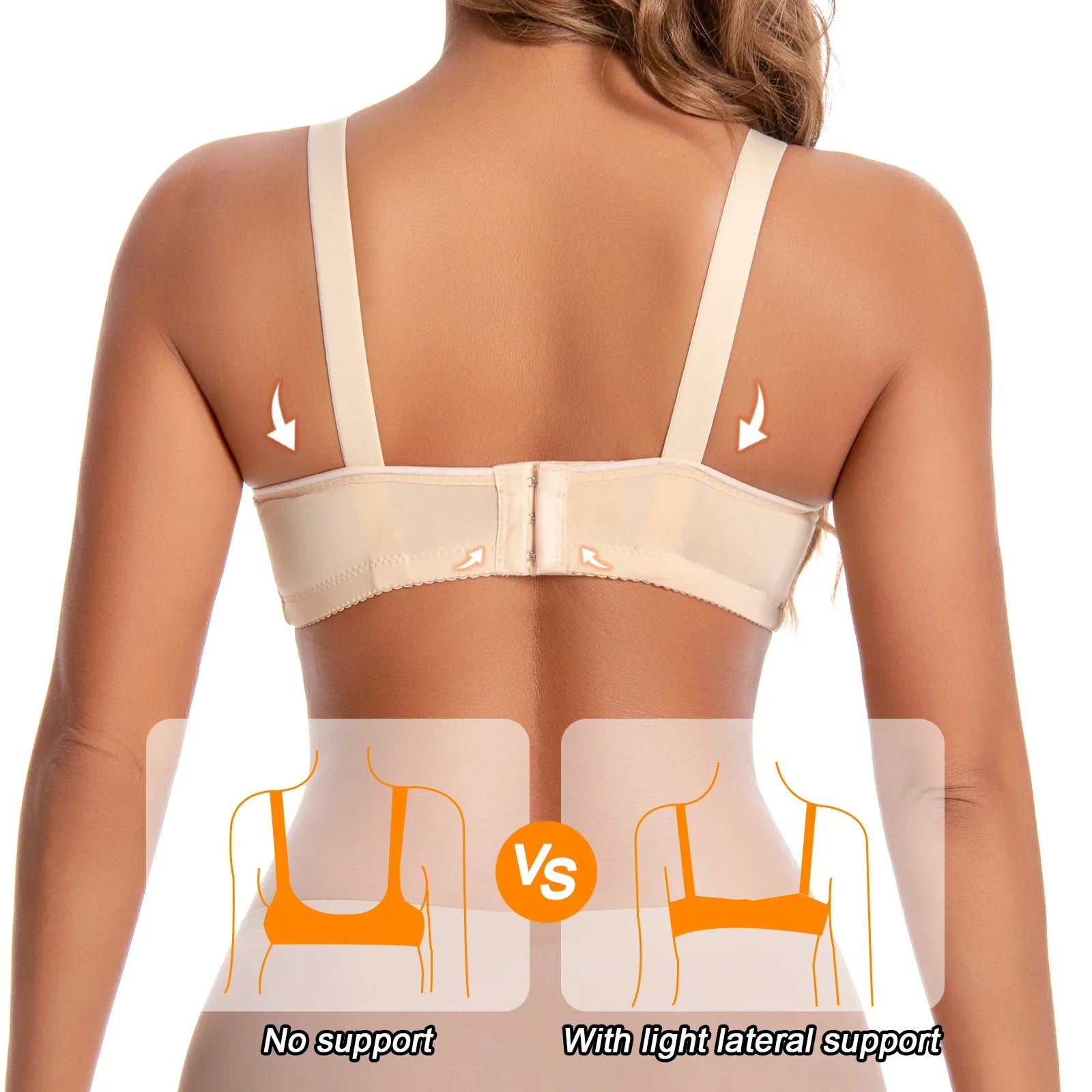 6 Seamless Comfortable Wireless Push-Up Bra Tassel Decor Women's Underwear and Lingerie
