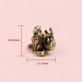 Miniature Antique Brass Lucky Nine Tailed Fox Figurines/Bat Ornament Copper Animal Mini Office Desktop Crafts Home Decor