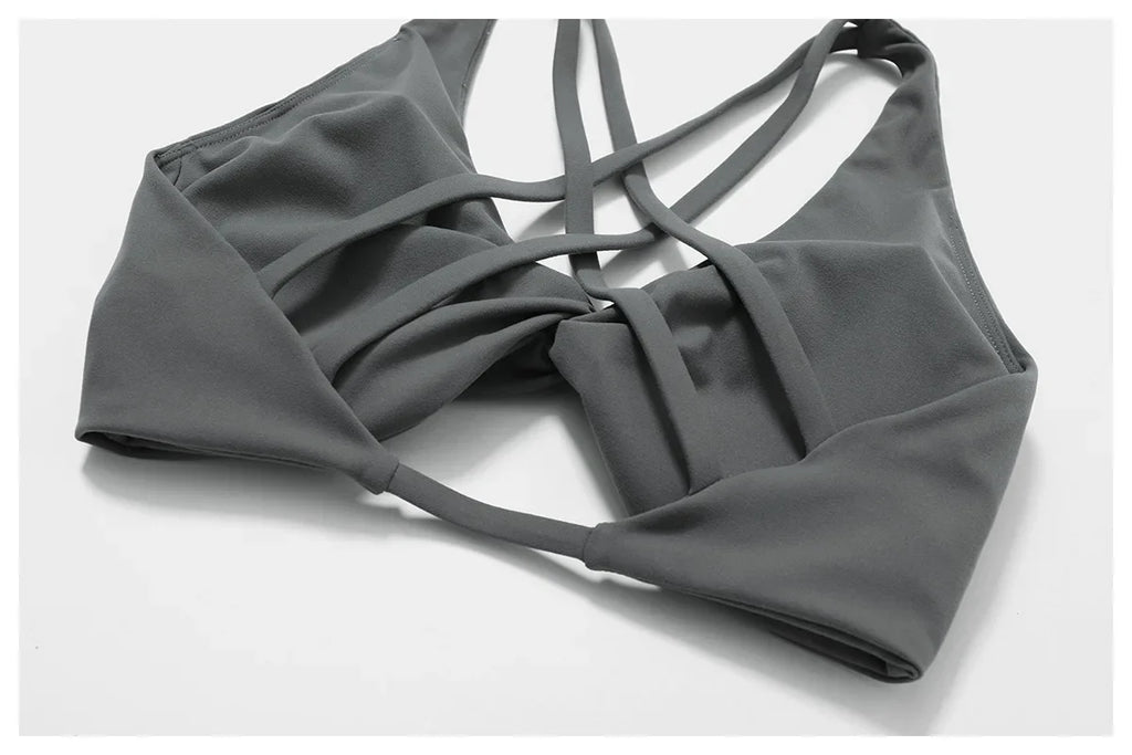 Push Up Gym Top Women Pleated Design Sports Bra Women Sexy Yoga Bra Running Yoga Clothes Women Fitness Workout Brassiere Women