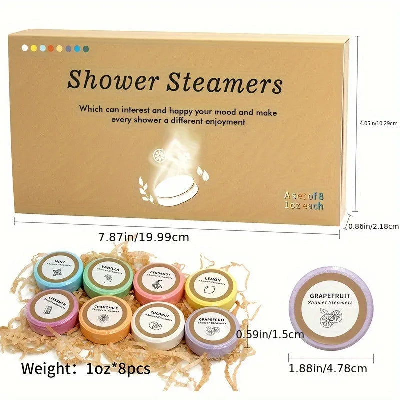 8Pcs Bath Salt Tablets Set, Natural Relaxing Spa Bath For Bathtub, Body Care Suitable For Women And Men, Home & Hotel