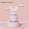 Children U-shaped Electric Toothbrush 360 Degrees Smart Cartoon Kids silicone Toothbrush Automatic Rechargeable Sonic Toothbrush