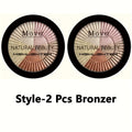 2pcs 5 Colors Highlighter Powder Palette With Pearly Shimmering, Shimmer Glitter Highlight Contouring Palette,