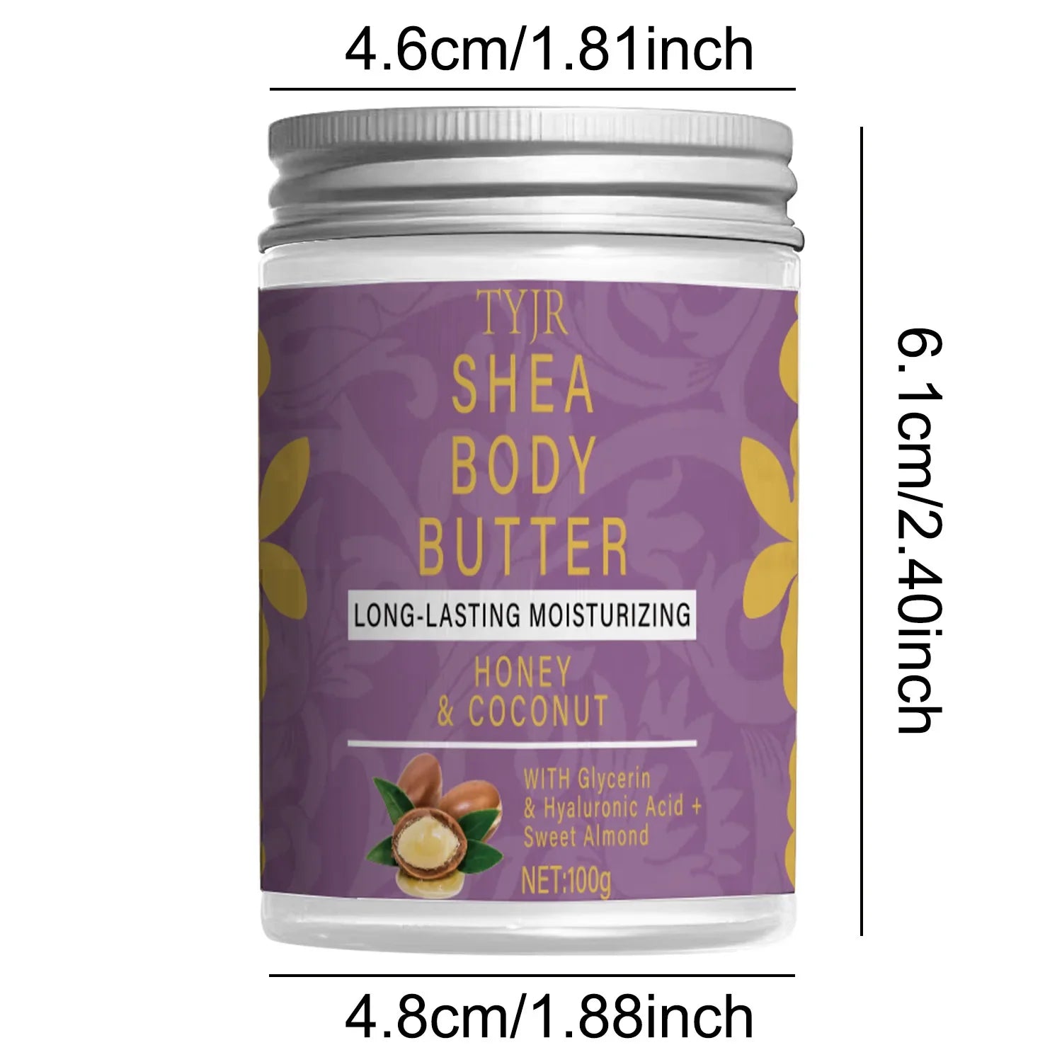Shea Body Butter Oil 100g Organic Unrefined, Moisturizing Nourishing Softening Body Oil Skin Streaming Products