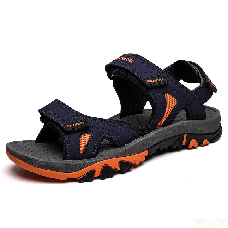 Men's Sandals 2022 Beach and Sea Casual Shoes Sandal for Men Summer Male New Slippers Wears Genuine Leather Man Flip Flops