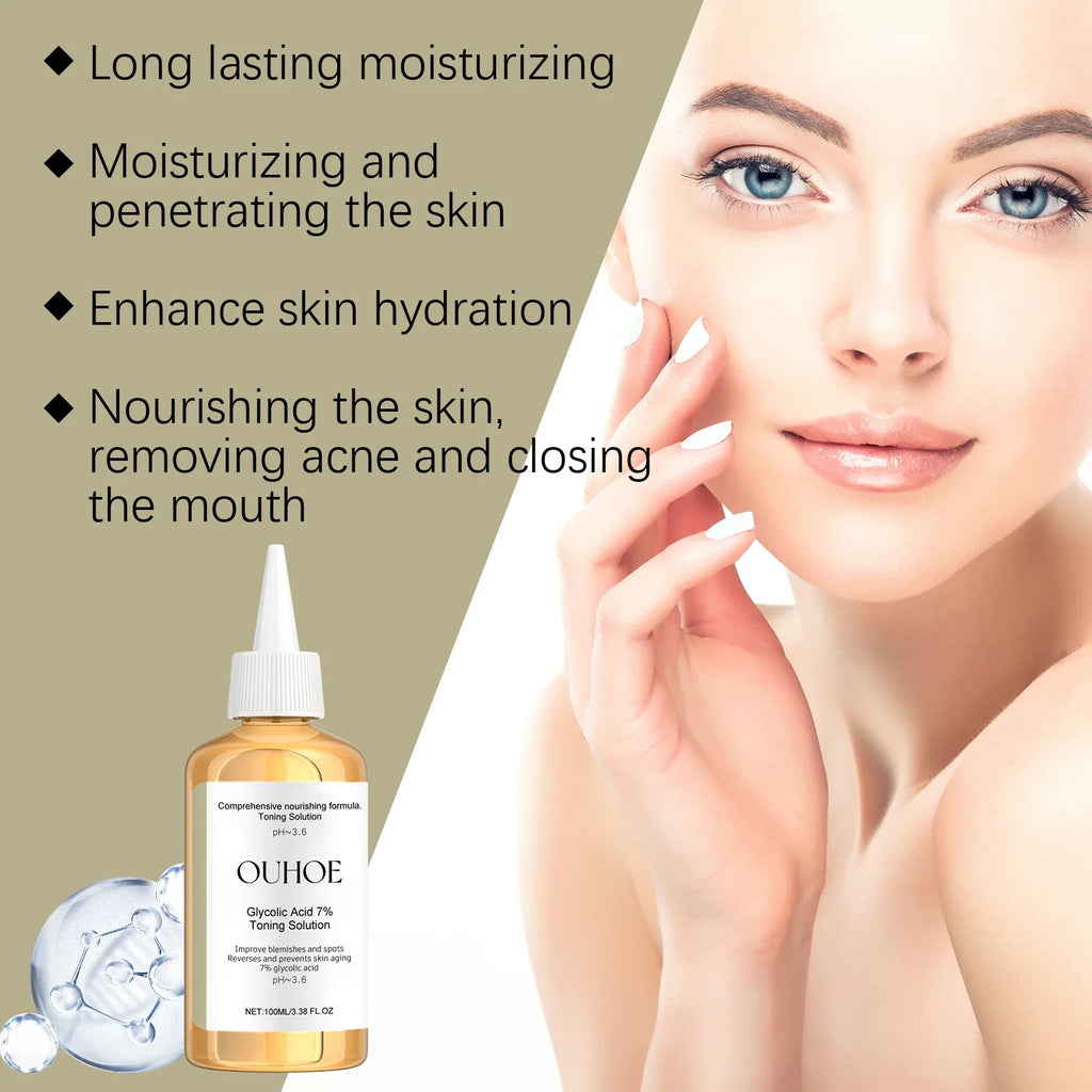 Glycolic Acid 7% Moisturizing Toner Remove Acne Improve Skin Condition Replenish Water Moisturize Skin Tender Skin&Toner Essence