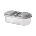 Double Compartment With Lid Food Dried Fruit Sealing Jar Multifunctional Kitchen Refrigerator Plastic Storage Jar