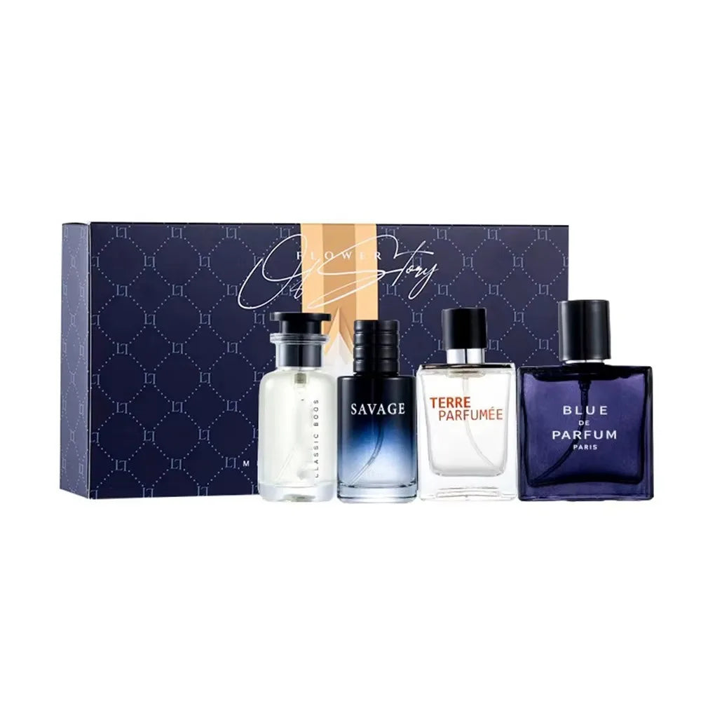 Luxury Brand Perfume Men Cologne Parfums Homme Gift Box 4Pcs Set 100ml Perfumes Masculinos Natural Floral Fruity Scent SprayLuxu