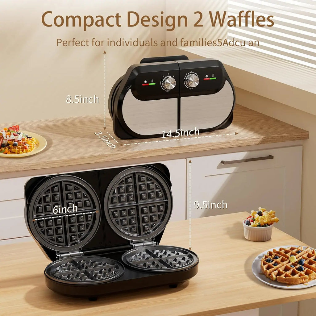 Belgian Waffle Maker 1400W For Breakfast And Snacks