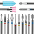 14pcs/set Nail Drill Machine Bit Nail Gel Removal Polishing Tools Pedicure Manicure Rotary Grinding Buffer Polisher