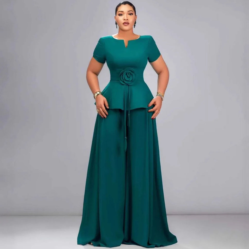 2 Piece Women Sets New Arrival L-4XL Plus Size Matching Sets Big Size 3XL Two Pieces Sets Top And Pants Suits Outfits Clothing