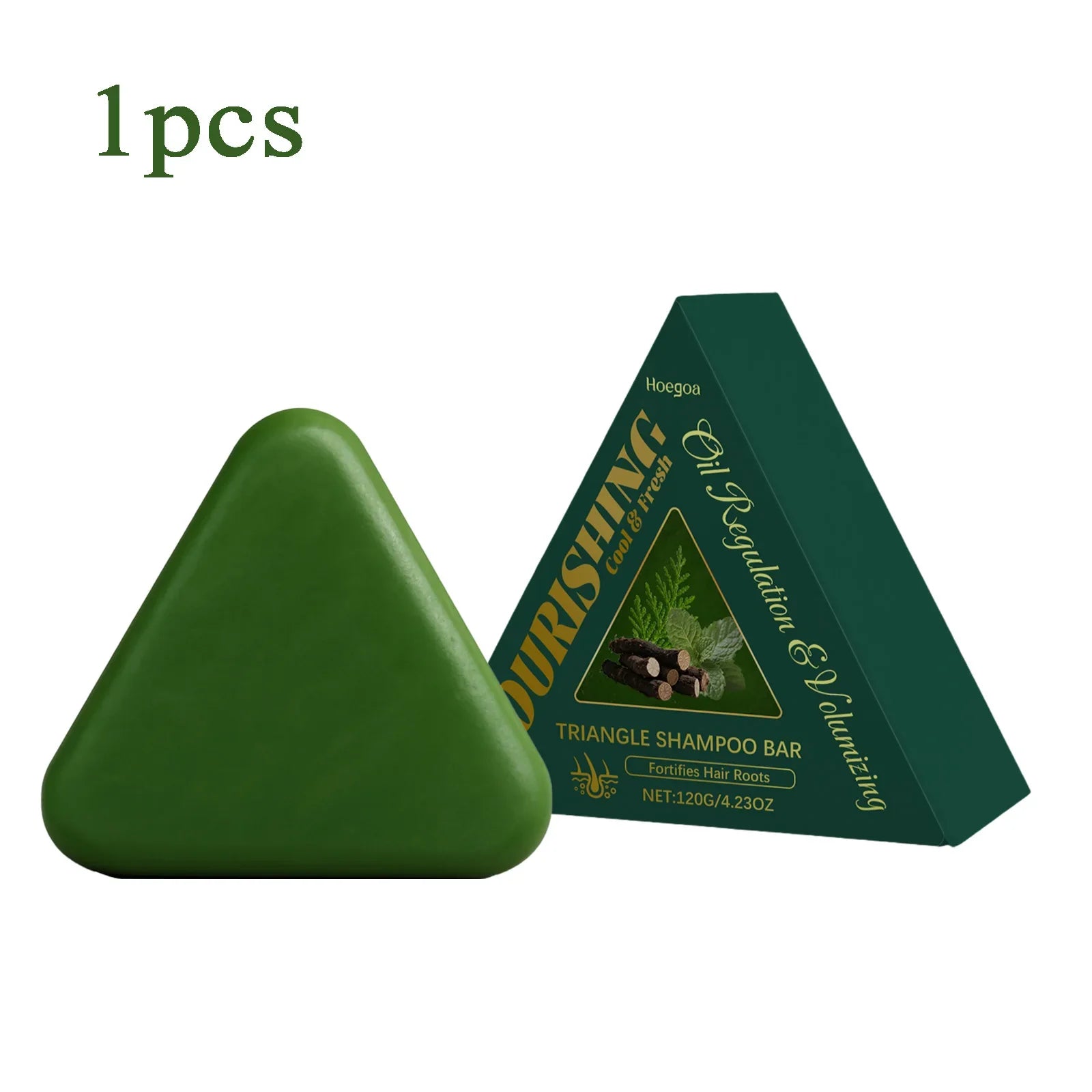 Herbal Usman Grass Shampoo Soap Cypress Leaf Polygonatum Herbal Plant Extract Refreshing Clean Oil Control Dandruff Itching 120g