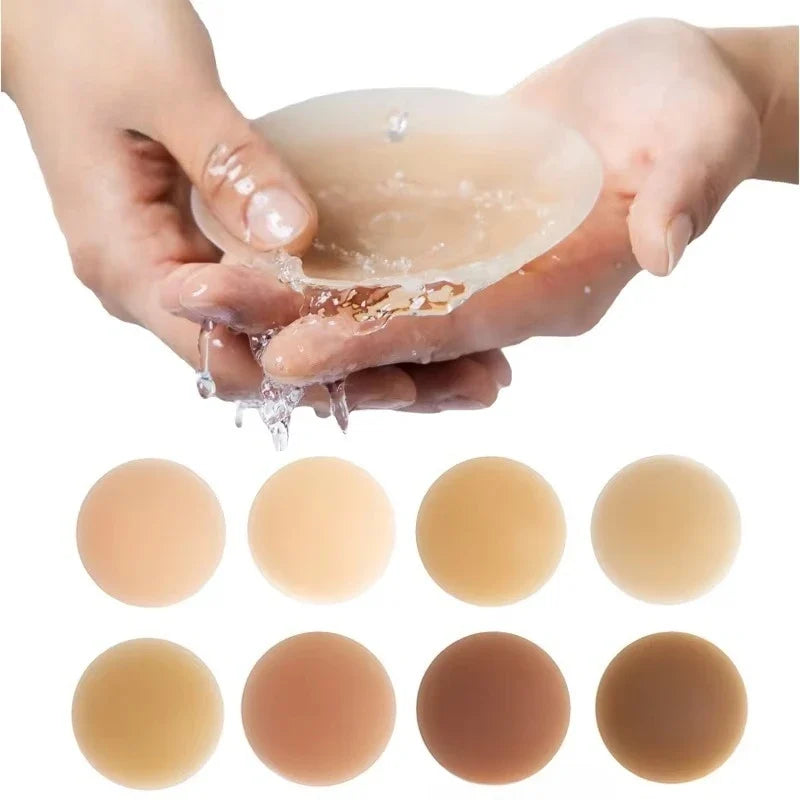 Fashion Silicone Nipple Cover Lift Up Bra Sticker Adhesive Invisible Bras Chest Patch for Women Reusable Chest Breast Petals Pad