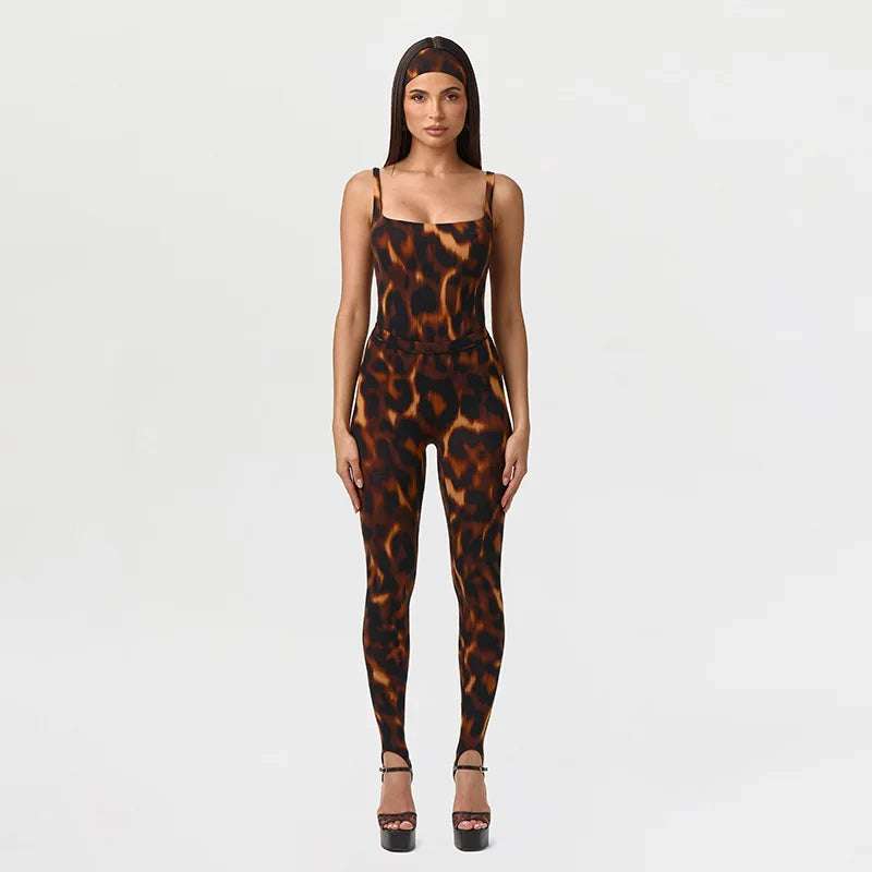 Summer Leopard Tops 2 Piece Pant Set Outfits 2026 Women Clothes Y2K Tracksuit Sexy Elegant Crop T Shirts Two Piece Sets