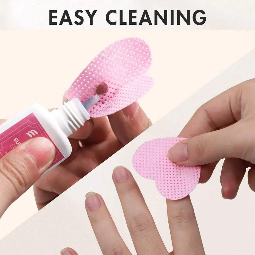 LULAA Glue Wipes Lint Free Nail Wipes Non-Woven Fabric Lash Glue Wipes Nail Polish Remover Wipes Use for Nail Polish Remover