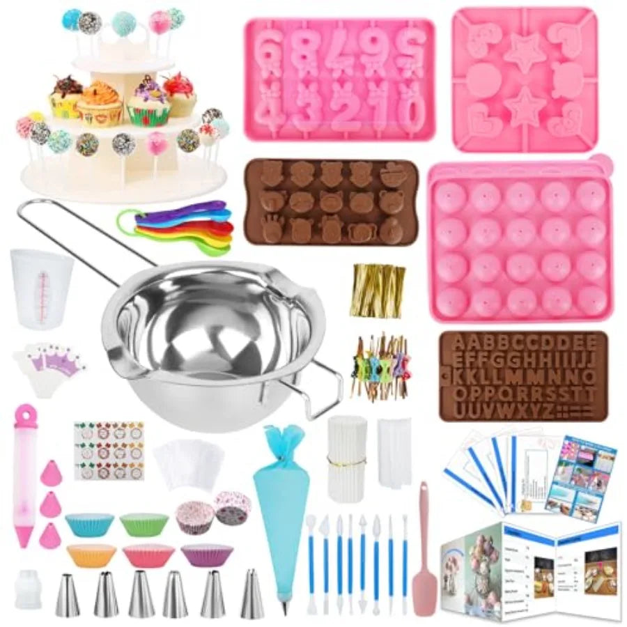 Cake Pop Maker Kit 618Pcs With Silicone Molds And Stand