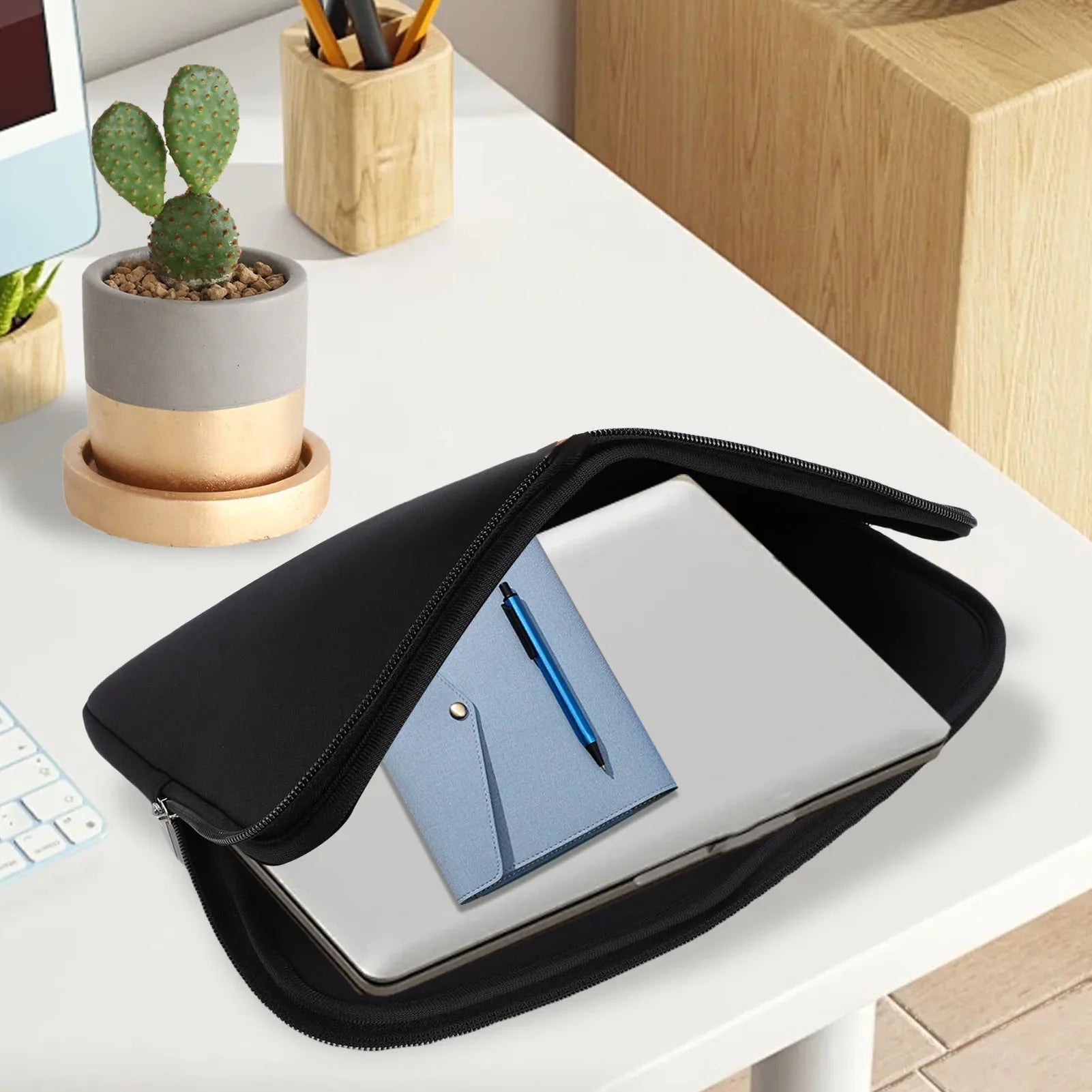 Tablet Bag Black Water Proof Neoprene Foam Portable Tablet Carrying Case with Zip for Laptop Tablet Sleeve Bag Tablet Travel Bag