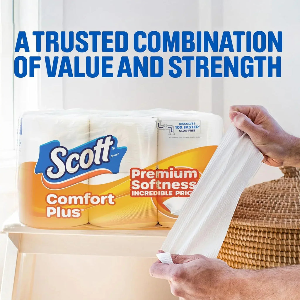 ComfortPlus Toilet Paper Septic-Safe 1-Ply Bath Tissue
