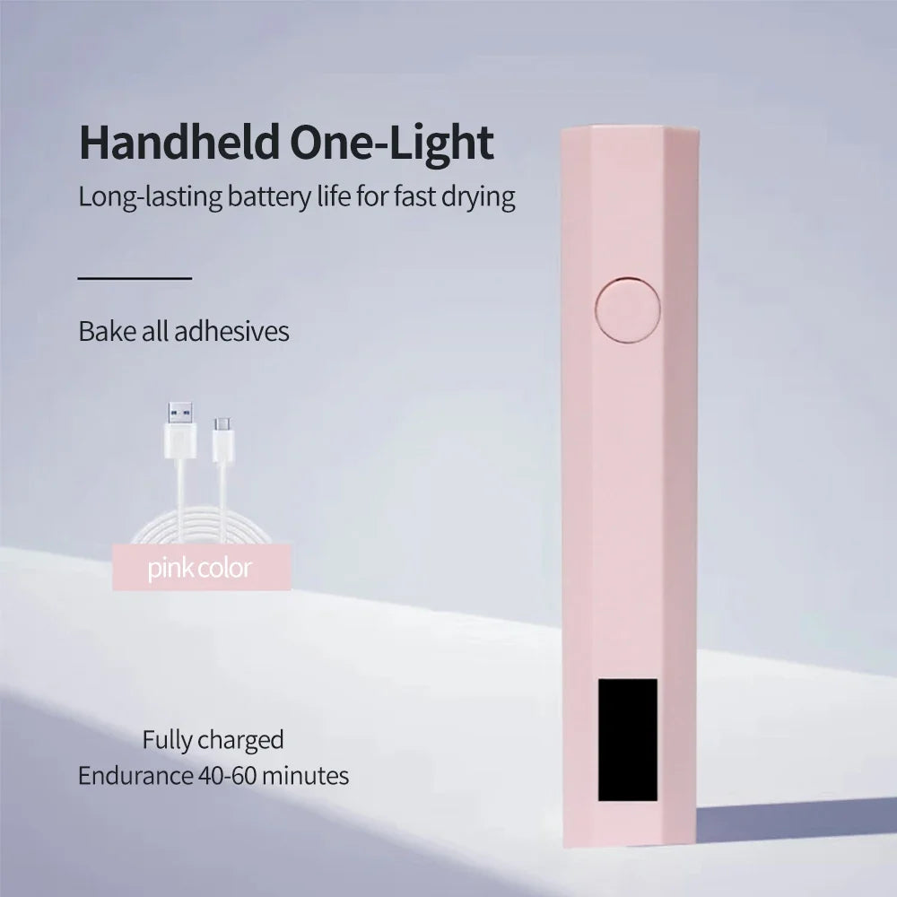 YIKOOLIN Convenient Handheld Nail Dryer Lamp UV/LED Nail Curing All Gel Polish Nail Art Tool Nail Art Convenient Nail Lamp