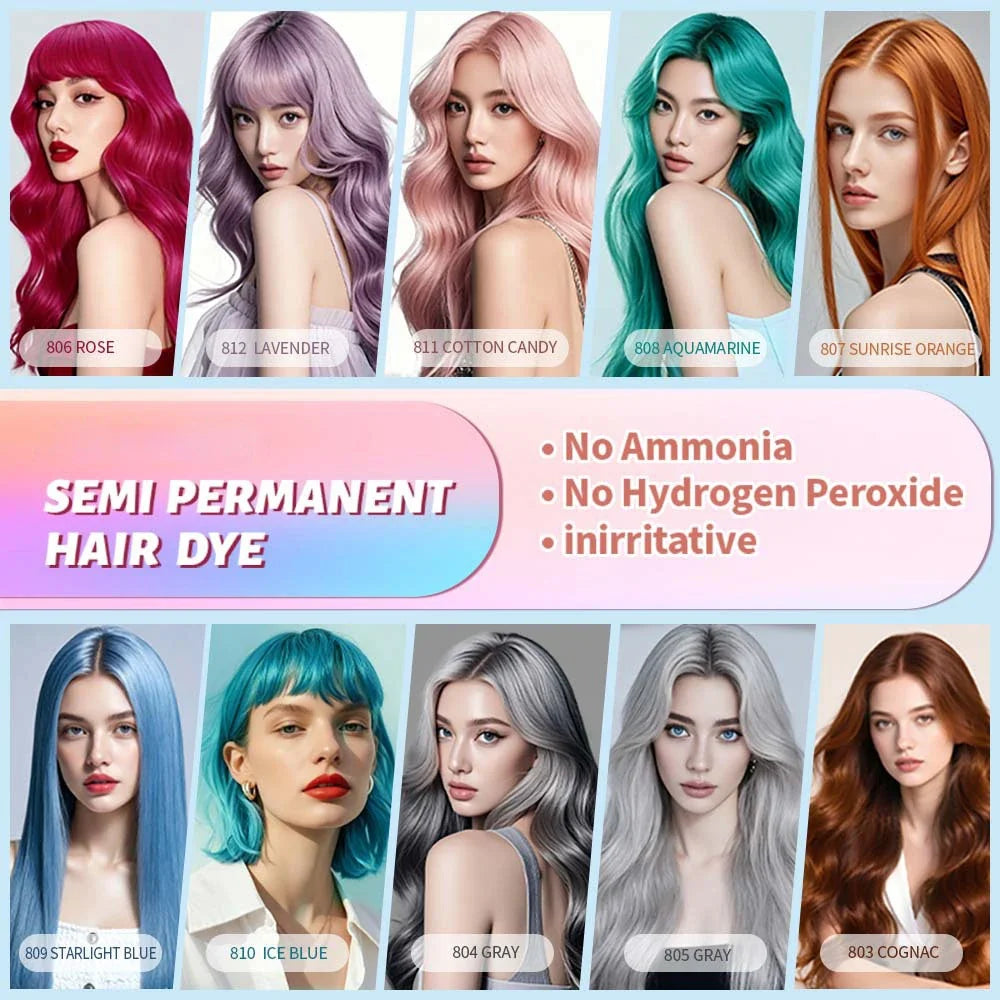 200ml plant-based hair dye, long-lasting color, easy to apply, covers gray hair, repairs damaged hair, and is easy to color.